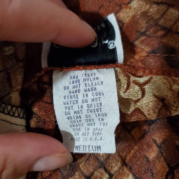 Gabar Vintage Union Made Animal Print Swim Suit Coverup Set Women's Plus Size - Picture 12 of 14